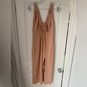 Abercrombie Cinched Neck Slip Midi Dress